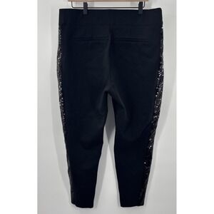 SPANX The‎ Perfect Pant Women's Black Sequin Trim Skinny Ankle Pants Size 2XL